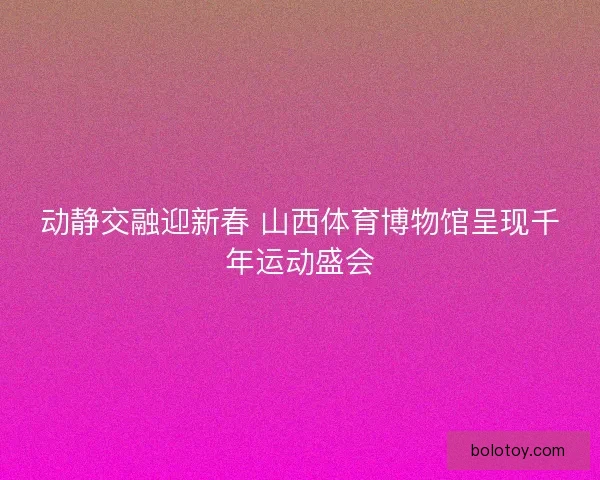 动静交融迎新春 山西体育博物馆呈现千年运动盛会